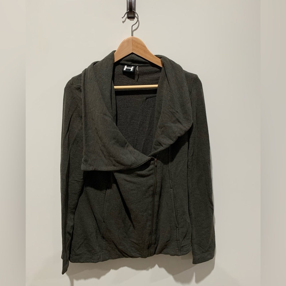 Zip up structured sweatshirt
